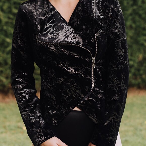 Maison Revolt Cropped Velvet Military style Jacket - Picture 5 of 6